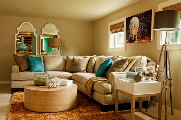 5 round wood coffee table