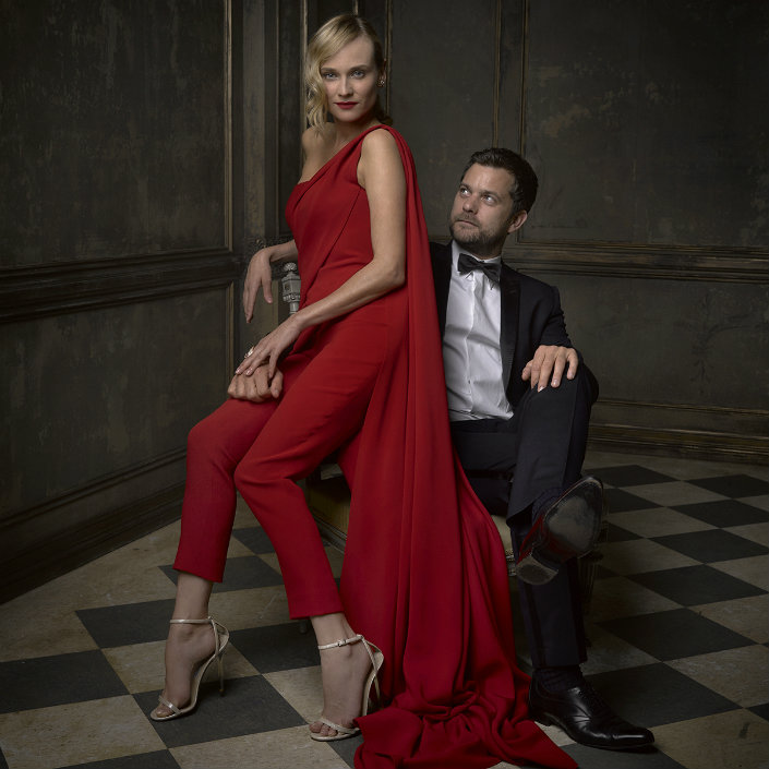 Oscars 2015 Behind the scenes Mark Seliger Instagram portraits for Vanity Fair-Diane-Kruger-and-Joshua-Jackson