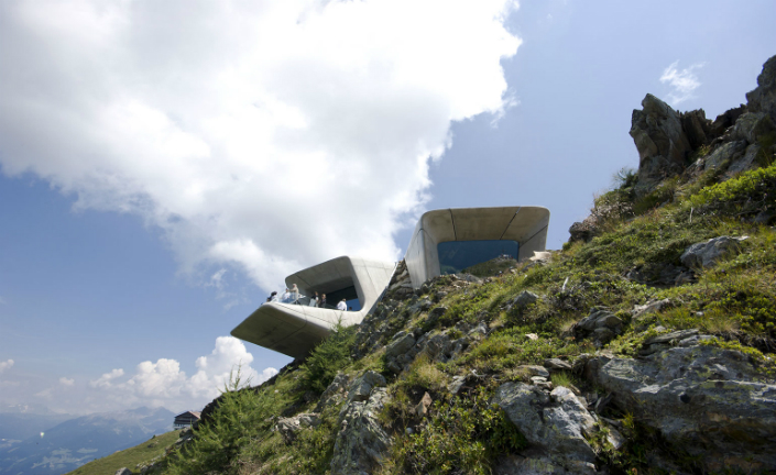 Zaha Hadid's new museum is carved into Mount Kronplatz Alps 3