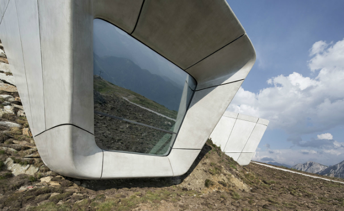 Zaha Hadid's new museum is carved into Mount Kronplatz Alps 4