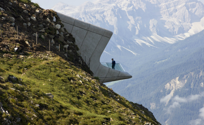 Zaha Hadid's new museum is carved into Mount Kronplatz Alps 7