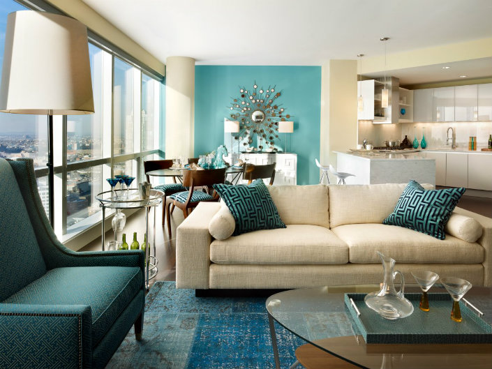 2015 summer trend: living room furniture in turquoise