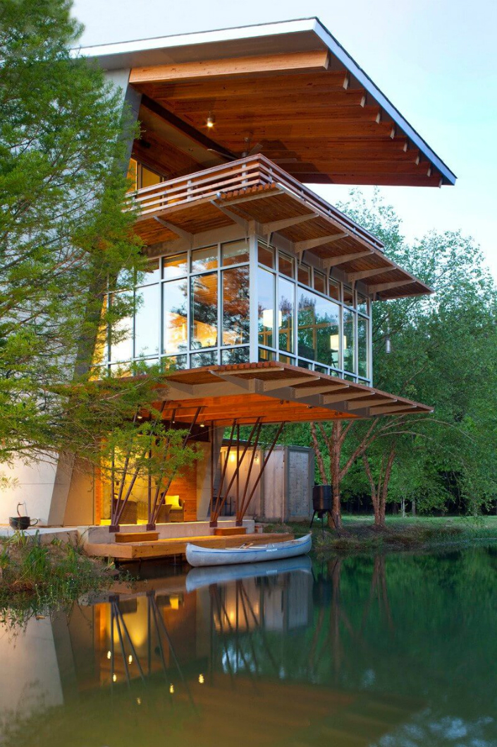 contemporary house, contemporary architecture, pond house, Holly & Smith Architects, architecture, BRABBU