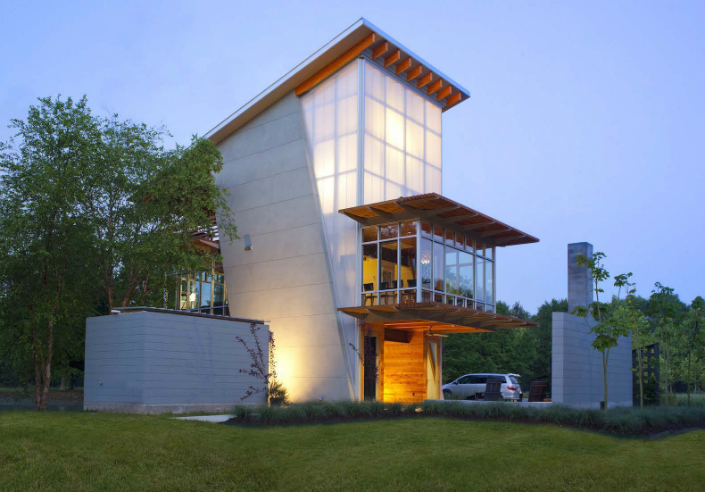 contemporary house, contemporary architecture, pond house, Holly & Smith Architects, architecture, BRABBU