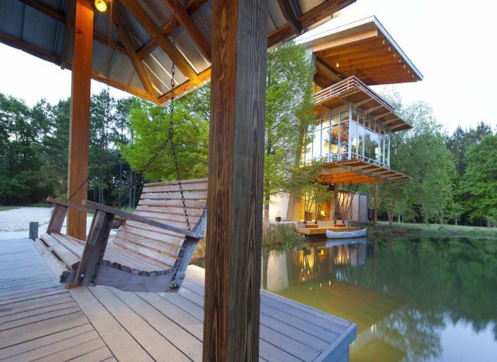 contemporary house, contemporary architecture, pond house, Holly & Smith Architects, architecture, BRABBU