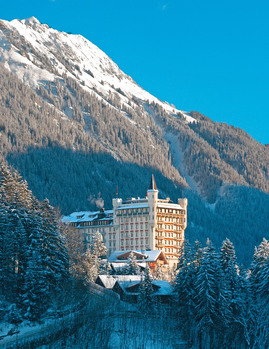 Beautiful view at Gstaad Palace, Switzerland