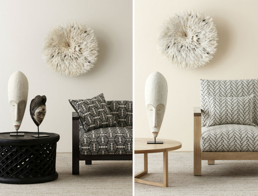 Upholstery: tribal fabrics by Mokum