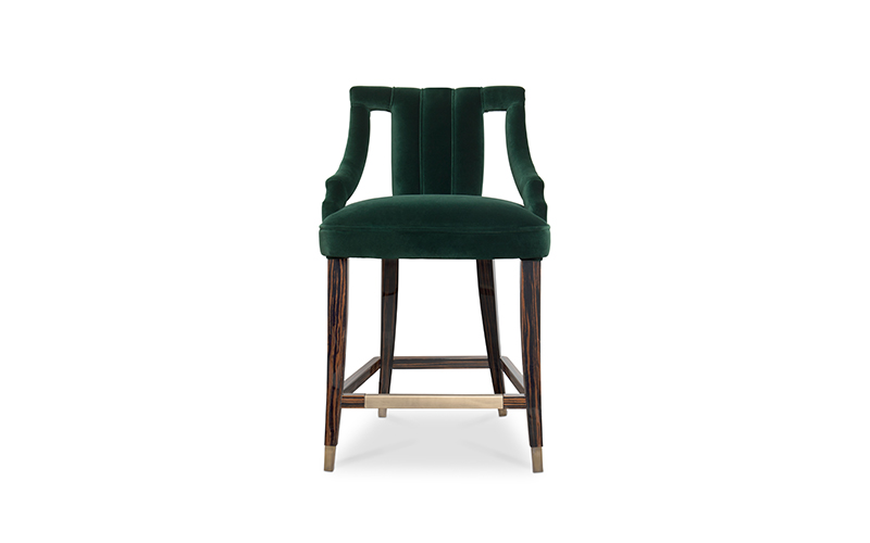 CAYO | Velvet Counter Stool Modern Design by BRABBU