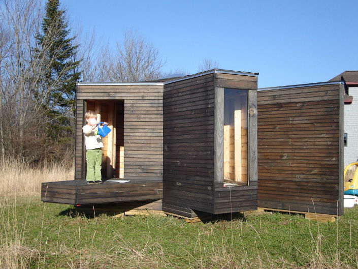 Untouchable shelters by craft hands