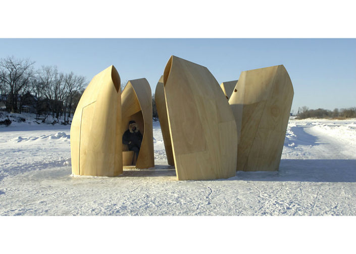 Untouchable shelters by craft hands