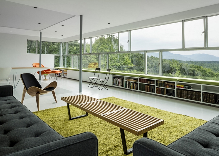 "Tower House — a 2,500 square foot structure on a sloping, wooded site in Ulster County, New York, about 100 miles north of Manhattan was designed by New York City – based Gluck+ as the mountain retreat for one of the firm's principals, Thomas Gluck and his family"