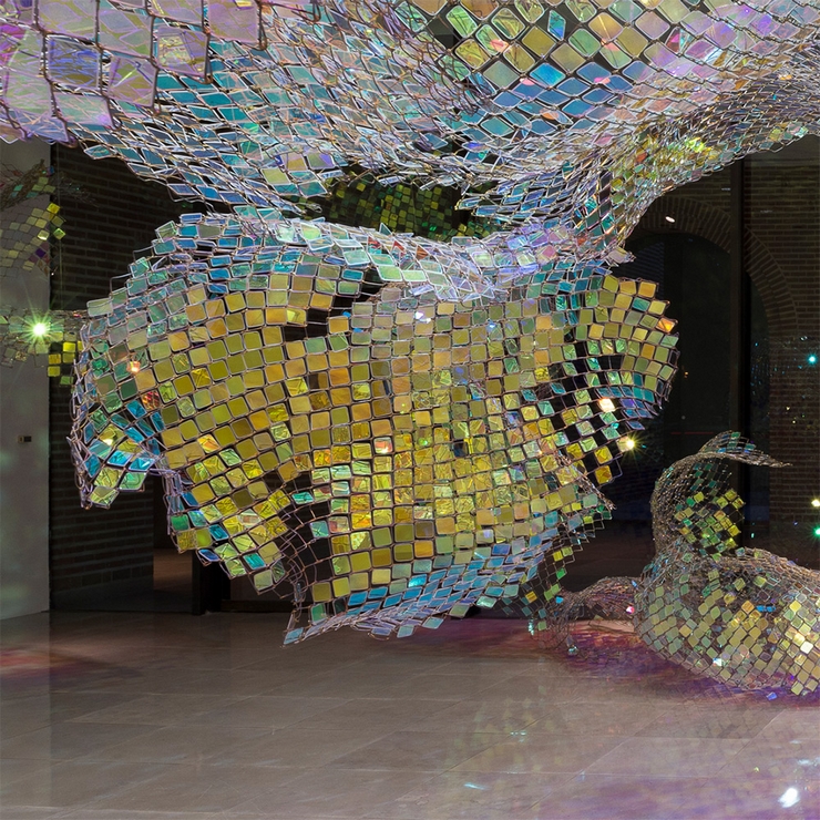 "From the ongoing experimentation with the ephemeral qualities of light and how light affects our perceptions of architectural space by Soo Sunny Park, has resulted the Unwoven Light"