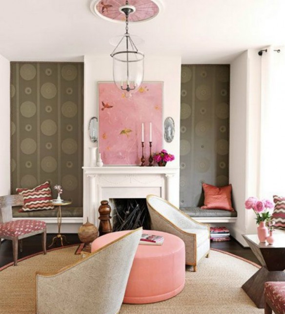 How to rebirth your Interior Design with 10 fresh Spring Decoration Ideas-Pink and brown palette