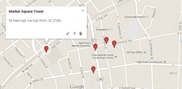 "TOP 5 Showrooms that you must see at High Point Market 2014-MKt Square Tower"
