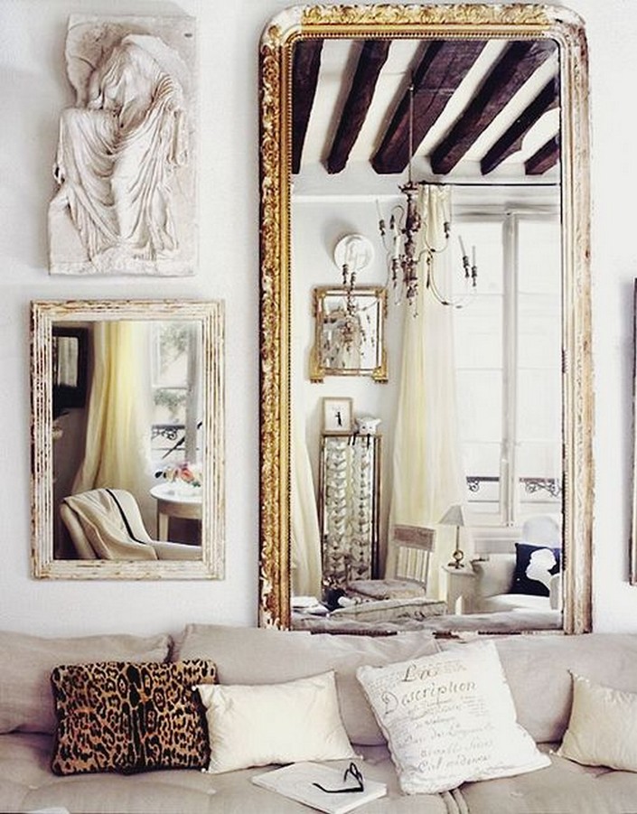 12 Brilliant Ideas for decorating with large wall mirror