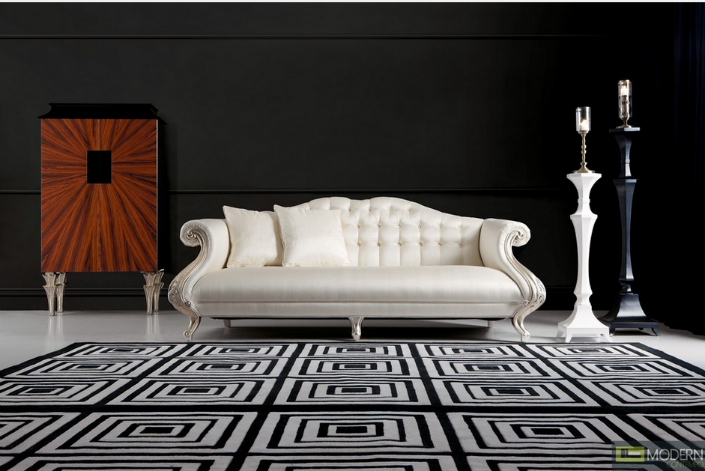 Add high luxury to your modern living room with velvet sofa
