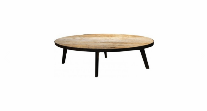 Edgy round coffee tables for modern living room