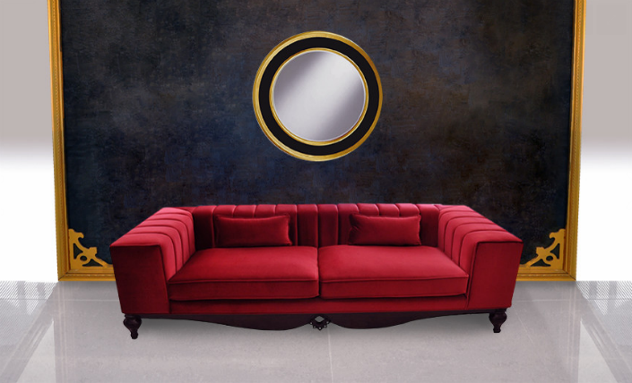 Add high luxury to your modern living room with velvet sofa