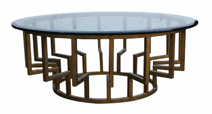 Edgy round coffee tables for modern living room