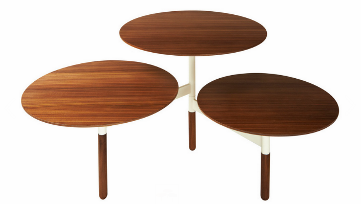 Edgy round coffee tables for modern living room