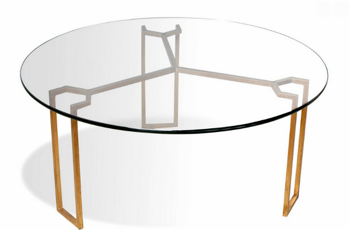 Edgy round coffee tables for modern living room