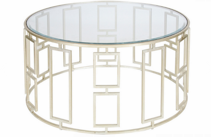 Edgy round coffee tables for modern living room