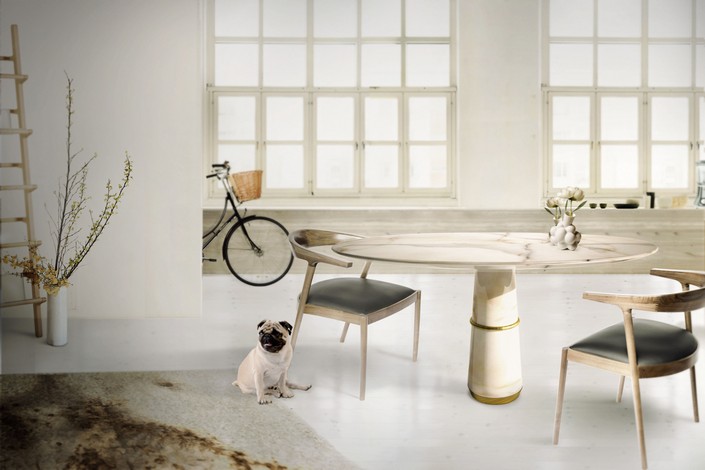 The magnificience in having a marble dining table
