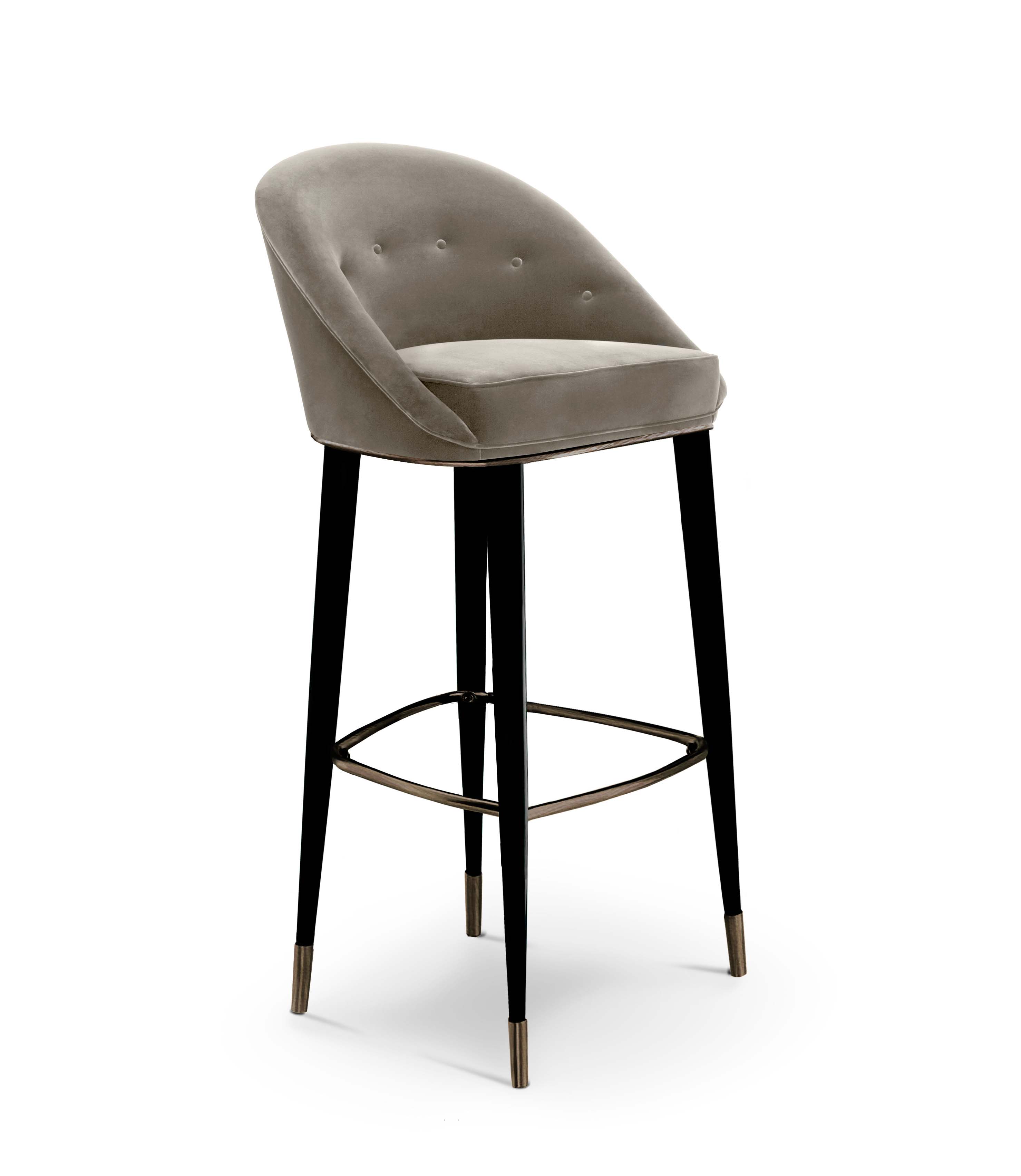 8 beautiful modern bar chairs in velvet, season trends, interior design ...
