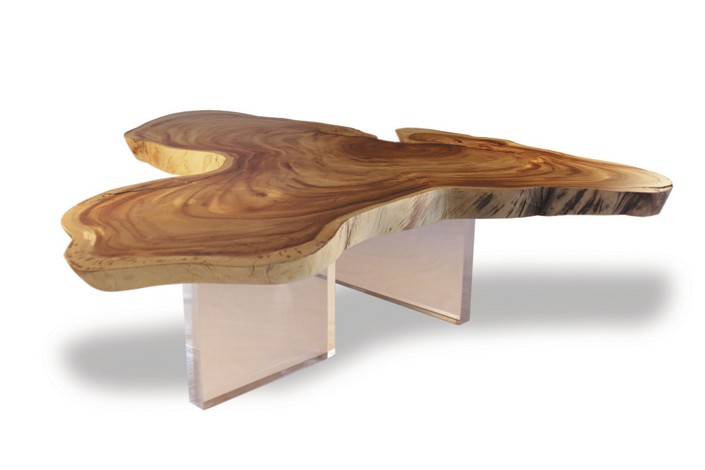 Organic Wood Coffee Table Brabbu, Free Form Wooden Coffee Tables