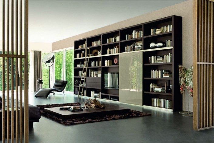 5contemporary Living Room Bookshelves, Living Room Bookshelf