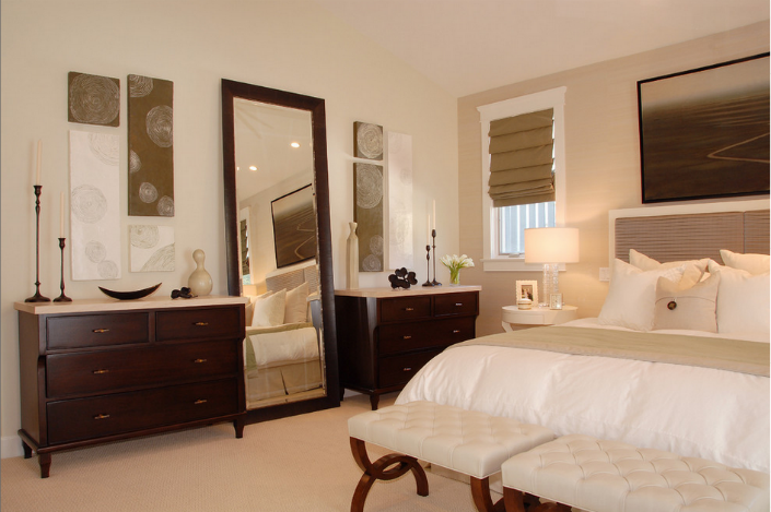 INTERIOR DESIGN TIPS TO RENOVATE YOUR BEDROOM with (wooden mirrors)