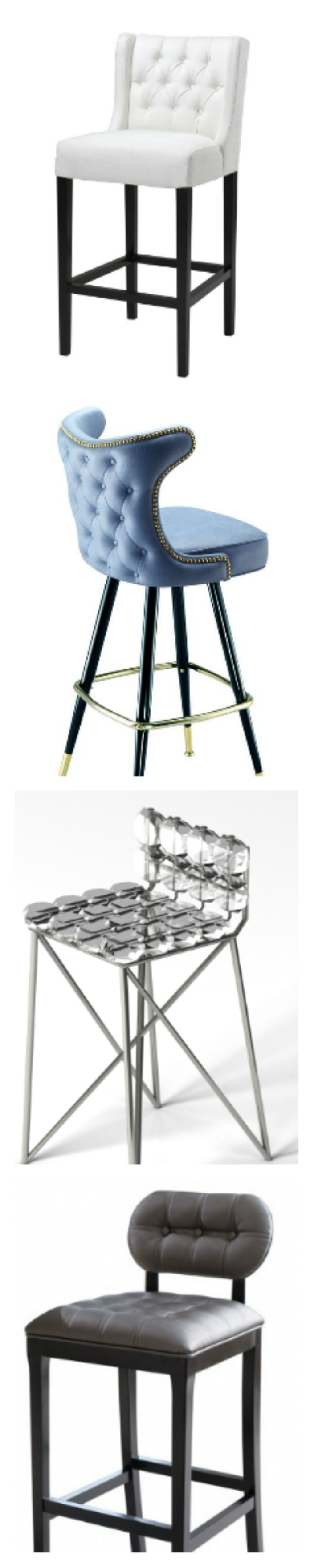 Bar stool with back, solution for high budget design