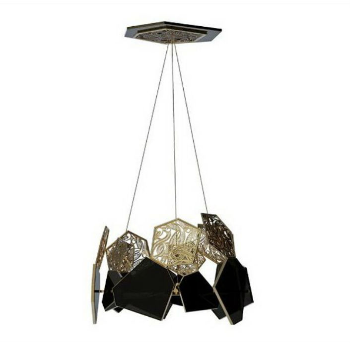 Elle Decor Tips- How to decorate your bedroom with brass chandelier Hypnotic-chandelier-3