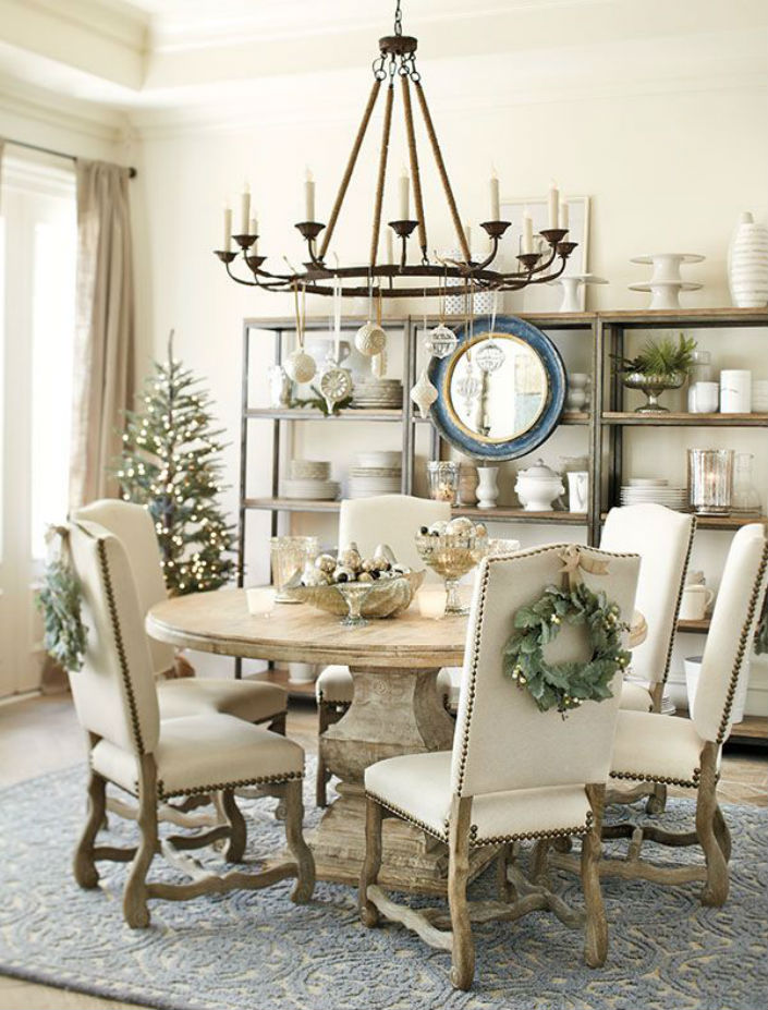 CHRISTMAS DECORATION IDEAS FOR (round dining sets)