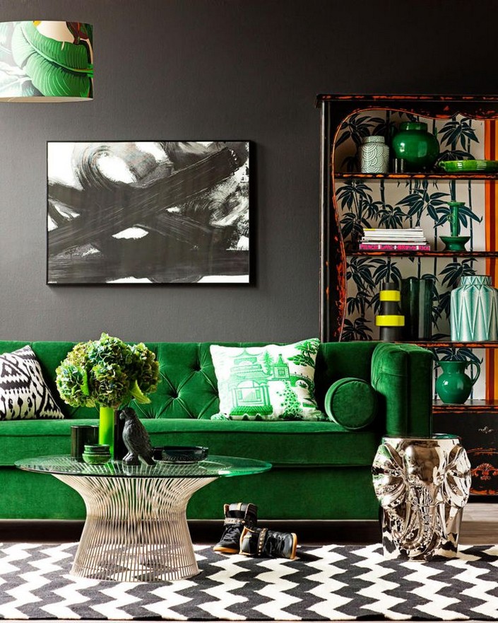 Home Decor Color Trend Emerald Green Brabbu Design Forces - Emerald Green Home Decor Ideas