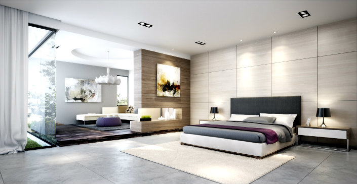 modern house bedroom design