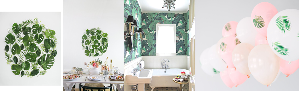Home decor Ideas: Use tropical leaves