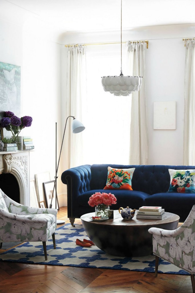 To balance out a Chesterfield, consider bring in some clean-lined ...