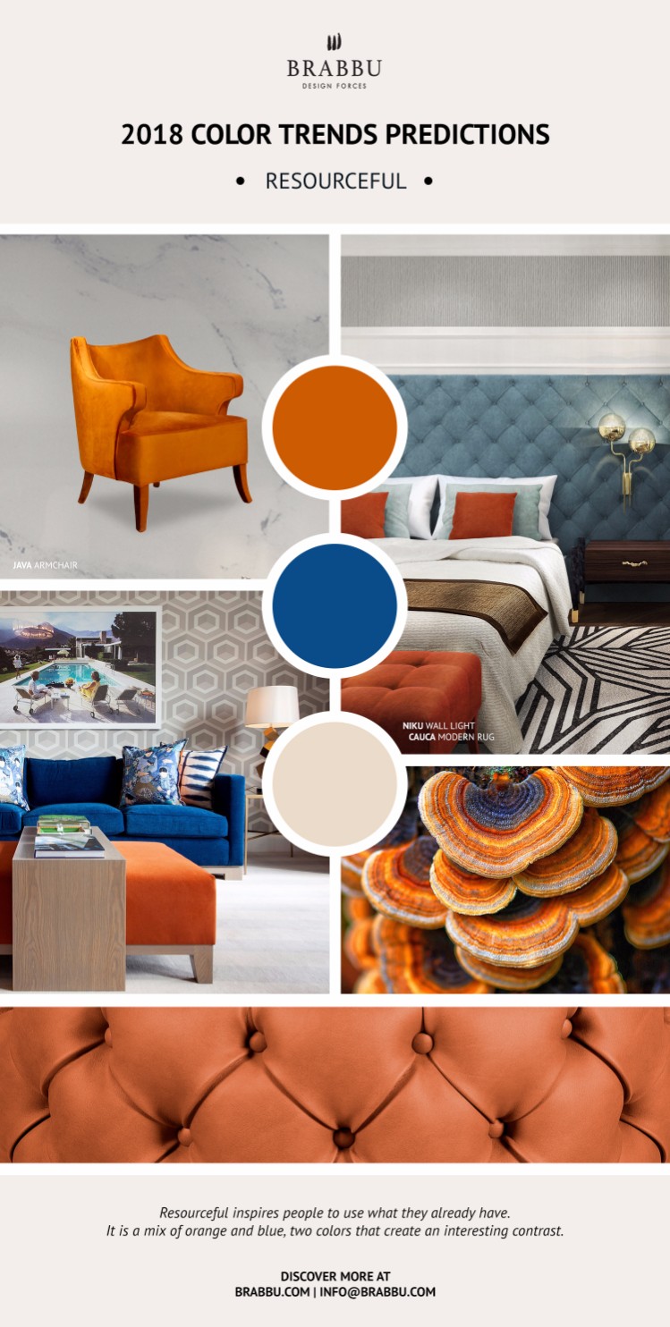 2018 Color Predictions: the design trend guide you must-see. 2018 Trends. Interior Design Trends. Modern Interior Design. #2018colortrends #moderninteriordesign #homedecor. Meet BRABBU's Colorful world of inspirations: goo.gl/ZdXND6