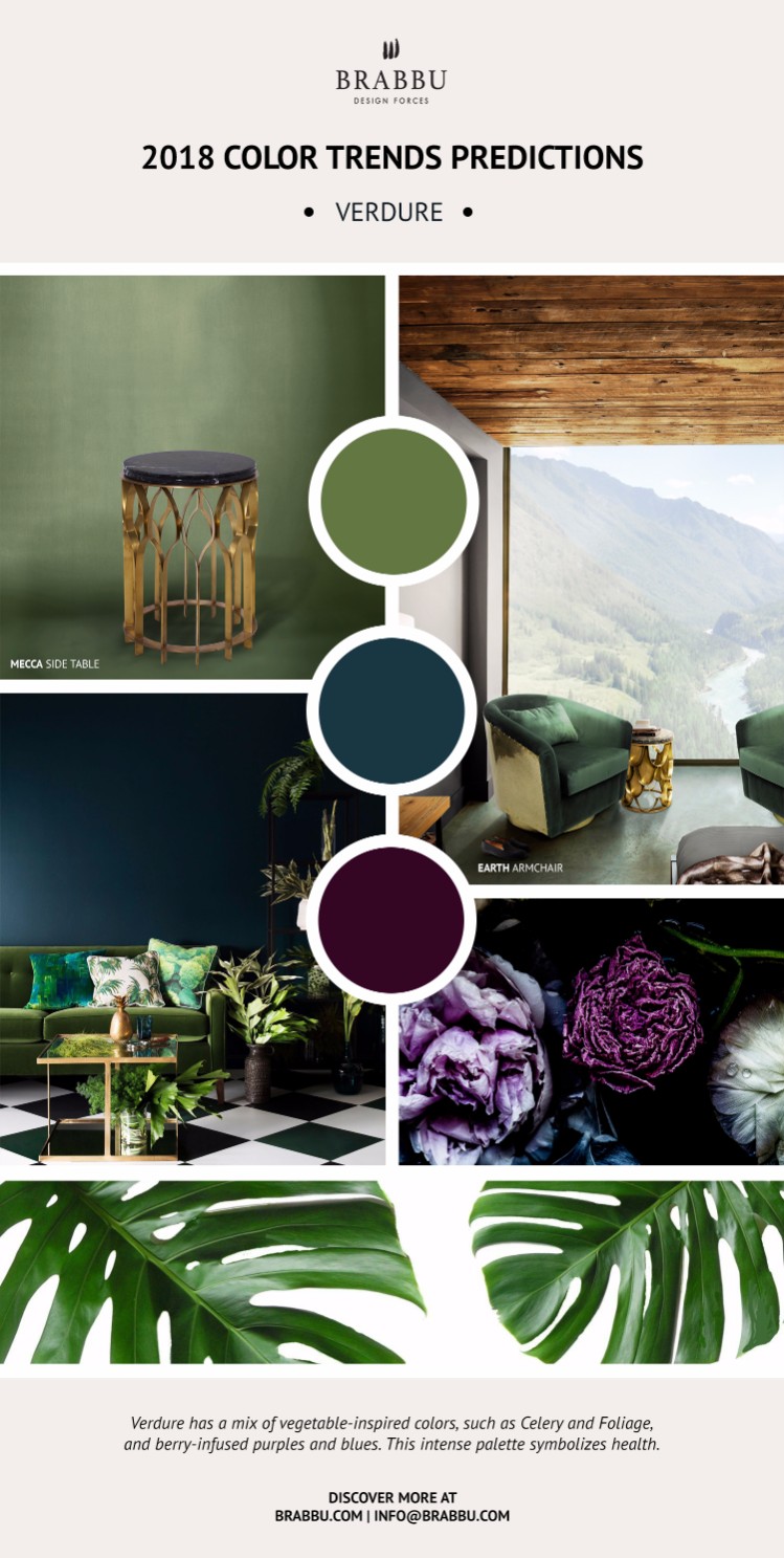 2018 Color Predictions: the design trend guide you must-see. 2018 Colors. Interior Design Trends. Modern Interior Design. #2018colortrends #moderninteriordesign #homedecor. Meet BRABBU's Colorful world of inspirations: goo.gl/ZdXND6