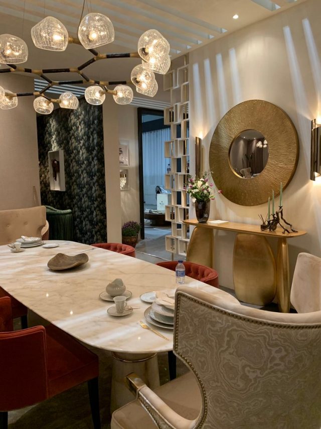 ARDARA Console and AGRA Dining Table by BRABBU at iSaloni 2019