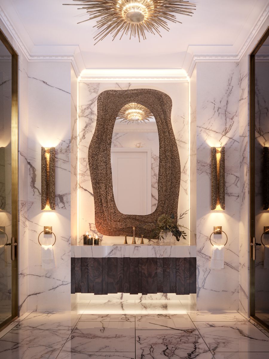 A Superb Powder Room in A Eternel Parisian Apartment For You To Admire!