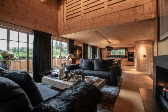 Darker tones contrasting with wooden elements, creating a moodier ...