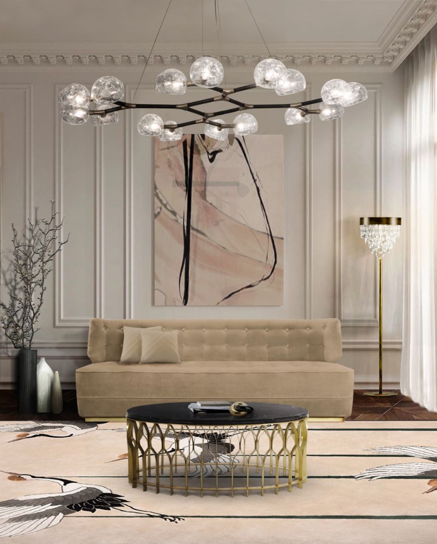 Modern Classic Living Room Design: Black and White Elegance