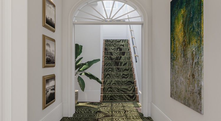 Nimue Hallway A Personality Filled Entryway at Knighstbrigde Manor
