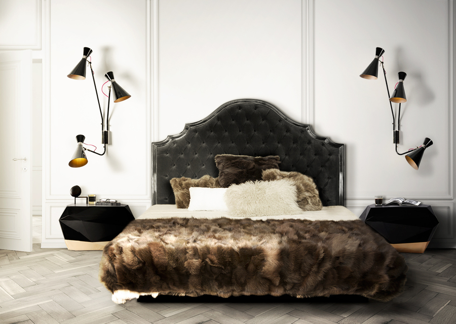 majestic cosy bedroom decor with brown and gold tones