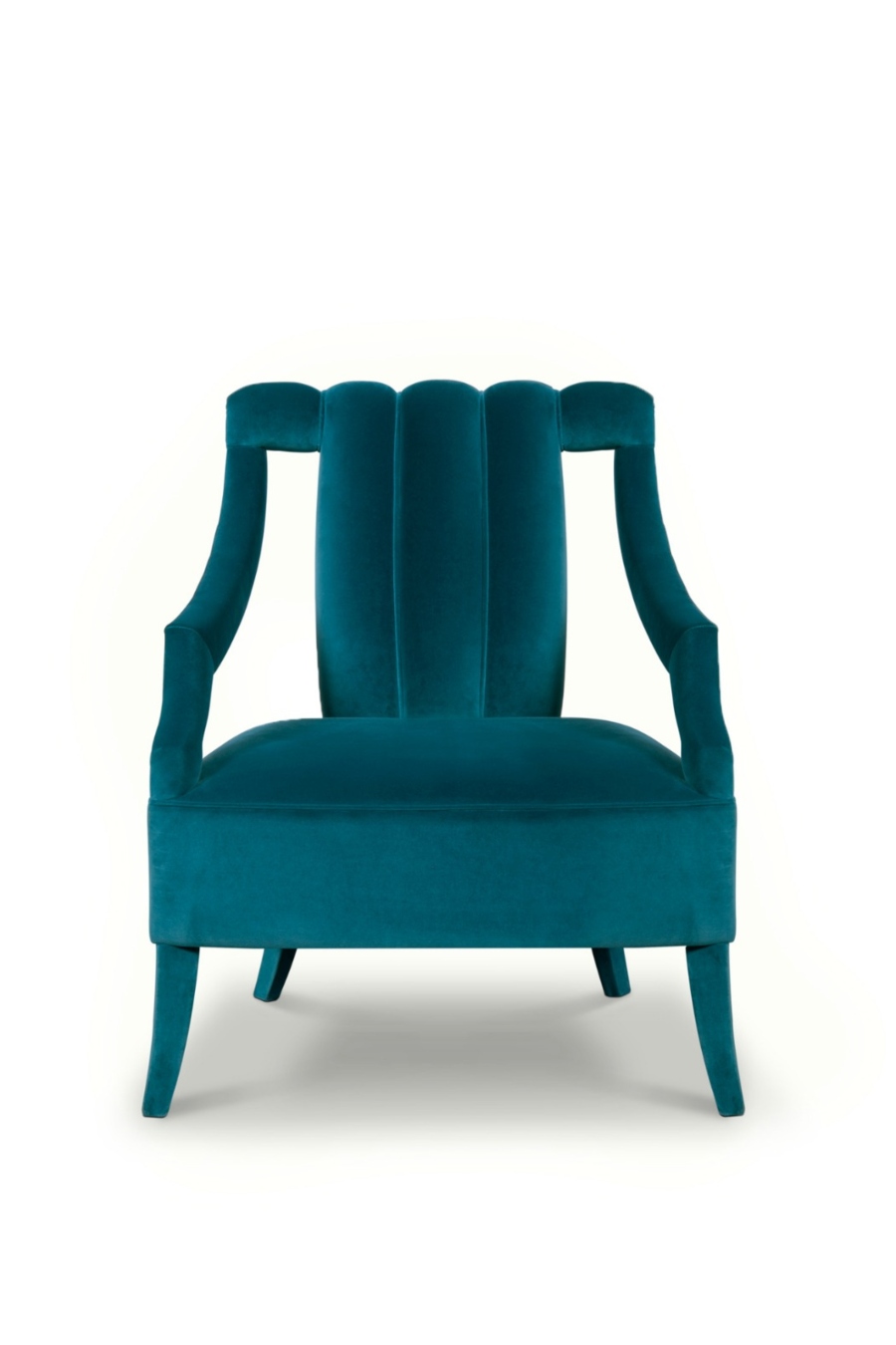 Modern Design Magazine Home'Society Winter Issue Second Edition blue velvet armchair