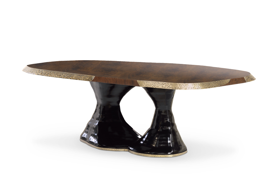 round nature-inspired dining room table