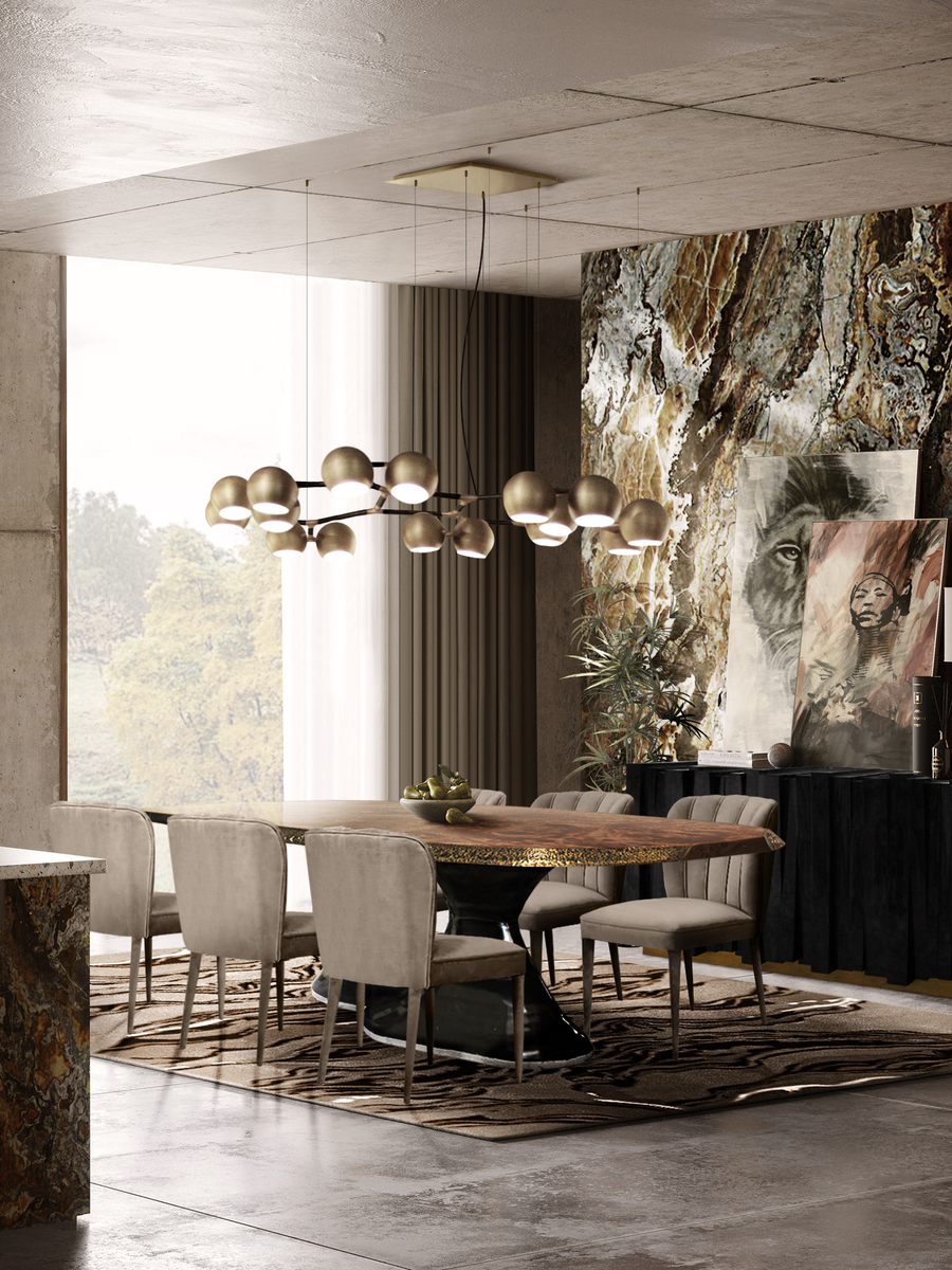 modern dining room design nature-inspired