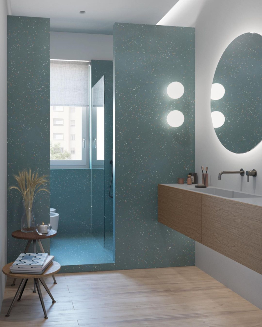 Milan and Rome Modern Interior Design + Aim-Studio+ Luminous Bathroom